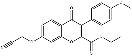 ethyl 7-(cyanomethoxy)-3-(4-methoxyphenyl)-4-oxochromene-2-carboxylate Structural