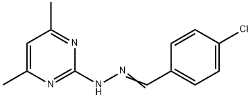 N-[(E)-(4-chlorophenyl)methylideneamino]-4,6-dimethylpyrimidin-2-amine Structural