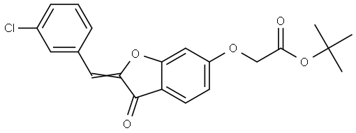tert-butyl 2-[[(2Z)-2-[(3-chlorophenyl)methylidene]-3-oxo-1-benzofuran-6-yl]oxy]acetate Structural