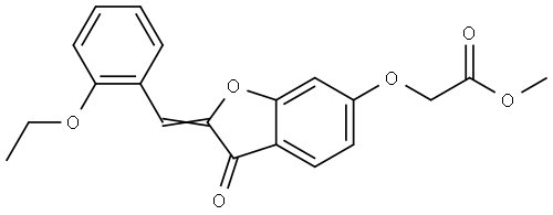 methyl 2-[[(2Z)-2-[(2-ethoxyphenyl)methylidene]-3-oxo-1-benzofuran-6-yl]oxy]acetate Structural