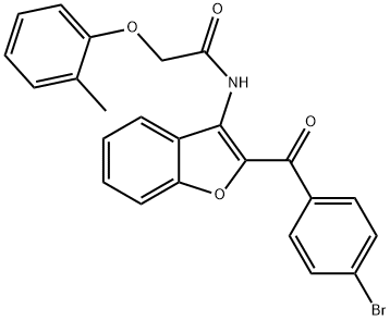 N-[2-(4-bromobenzoyl)-1-benzofuran-3-yl]-2-(2-methylphenoxy)acetamide Structural