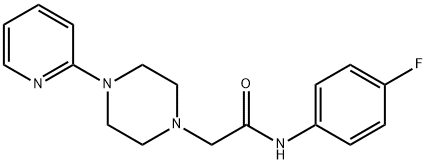 N-(4-fluorophenyl)-2-(4-pyridin-2-ylpiperazin-1-yl)acetamide Structural