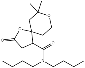 N,N-dibutyl-7,7-dimethyl-2-oxo-1,8-dioxaspiro[4.5]decane-4-carboxamide Structural