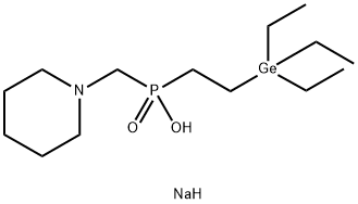 sodium piperidin-1-ylmethyl(2-triethylgermylethyl)phosphinate Structural