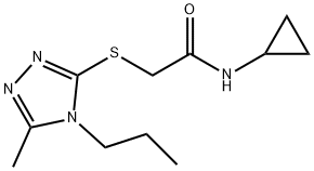 N-cyclopropyl-2-[(5-methyl-4-propyl-1,2,4-triazol-3-yl)sulfanyl]acetamide Structural