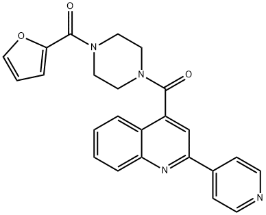 furan-2-yl-[4-(2-pyridin-4-ylquinoline-4-carbonyl)piperazin-1-yl]methanone Structural