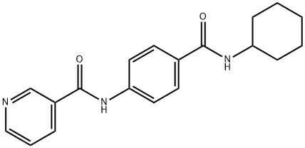 N-[4-(cyclohexylcarbamoyl)phenyl]pyridine-3-carboxamide Structural