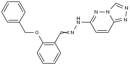 N-[(E)-(2-phenylmethoxyphenyl)methylideneamino]-[1,2,4]triazolo[4,3-b]pyridazin-6-amine Structural