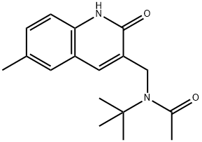 N-tert-butyl-N-[(6-methyl-2-oxo-1H-quinolin-3-yl)methyl]acetamide Structural