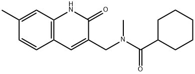 N-methyl-N-[(7-methyl-2-oxo-1H-quinolin-3-yl)methyl]cyclohexanecarboxamide Structural