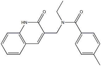N-ethyl-4-methyl-N-[(2-oxo-1H-quinolin-3-yl)methyl]benzamide Structural