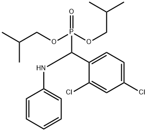 N-[bis(2-methylpropoxy)phosphoryl-(2,4-dichlorophenyl)methyl]aniline Structural