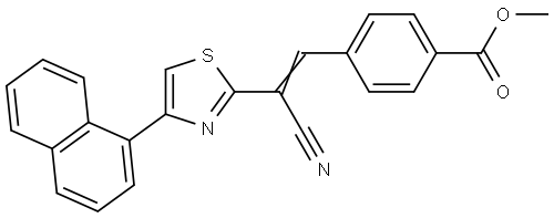 methyl 4-[(E)-2-cyano-2-(4-naphthalen-1-yl-1,3-thiazol-2-yl)ethenyl]benzoate Structural