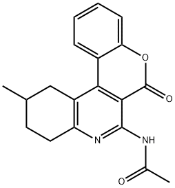 N-(11-methyl-6-oxo-9,10,11,12-tetrahydrochromeno[3,4-c]quinolin-7-yl)acetamide Structural