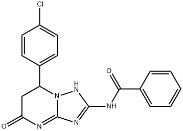 N-[7-(4-chlorophenyl)-5-oxo-6,7-dihydro-1H-[1,2,4]triazolo[1,5-a]pyrimidin-2-yl]benzamide Structural