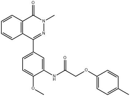 N-[2-methoxy-5-(3-methyl-4-oxophthalazin-1-yl)phenyl]-2-(4-methylphenoxy)acetamide Structural