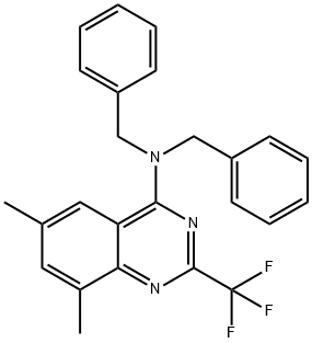 N,N-dibenzyl-6,8-dimethyl-2-(trifluoromethyl)quinazolin-4-amine Structural