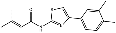 N-[4-(3,4-dimethylphenyl)-1,3-thiazol-2-yl]-3-methylbut-2-enamide Structural