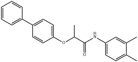 N-(3,4-dimethylphenyl)-2-(4-phenylphenoxy)propanamide Structural