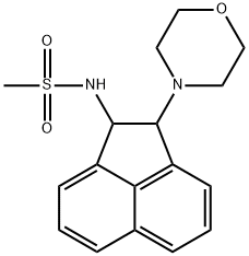 N-(2-morpholin-4-yl-1,2-dihydroacenaphthylen-1-yl)methanesulfonamide Structural