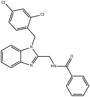 N-[[1-[(2,4-dichlorophenyl)methyl]benzimidazol-2-yl]methyl]benzamide Structural