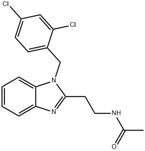 N-[2-[1-[(2,4-dichlorophenyl)methyl]benzimidazol-2-yl]ethyl]acetamide Structural