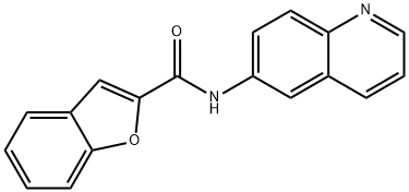 N-quinolin-6-yl-1-benzofuran-2-carboxamide Structural