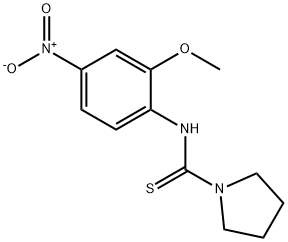 N-(2-methoxy-4-nitrophenyl)pyrrolidine-1-carbothioamide Structural