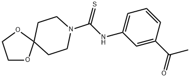 N-(3-acetylphenyl)-1,4-dioxa-8-azaspiro[4.5]decane-8-carbothioamide Structural