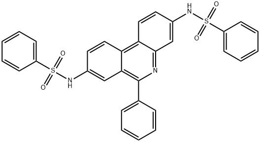 N-[3-(benzenesulfonamido)-6-phenylphenanthridin-8-yl]benzenesulfonamide Structural