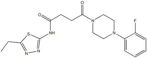 N-(5-ethyl-1,3,4-thiadiazol-2-yl)-4-[4-(2-fluorophenyl)piperazin-1-yl]-4-oxobutanamide Structural