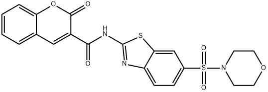N-(6-morpholin-4-ylsulfonyl-1,3-benzothiazol-2-yl)-2-oxochromene-3-carboxamide Structural