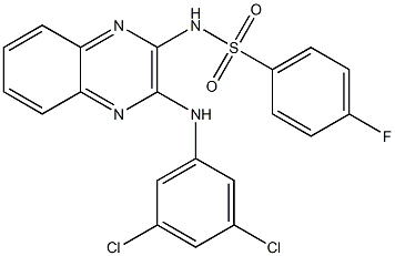 N-[3-(3,5-dichloroanilino)quinoxalin-2-yl]-4-fluorobenzenesulfonamide Structural