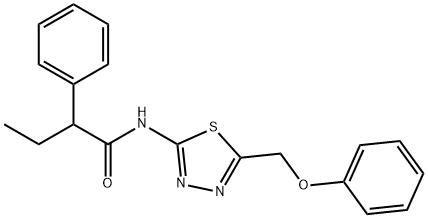 N-[5-(phenoxymethyl)-1,3,4-thiadiazol-2-yl]-2-phenylbutanamide Structural
