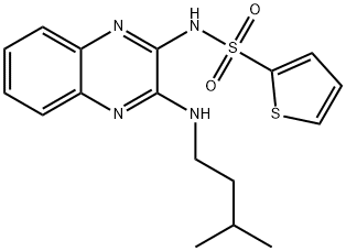 N-[3-(3-methylbutylamino)quinoxalin-2-yl]thiophene-2-sulfonamide Structural
