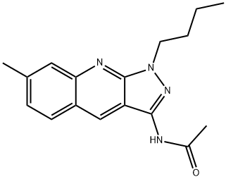 N-(1-butyl-7-methylpyrazolo[3,4-b]quinolin-3-yl)acetamide Structural