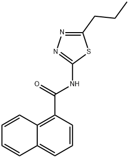 N-(5-propyl-1,3,4-thiadiazol-2-yl)naphthalene-1-carboxamide Structural