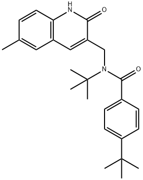 N,4-ditert-butyl-N-[(6-methyl-2-oxo-1H-quinolin-3-yl)methyl]benzamide Structural