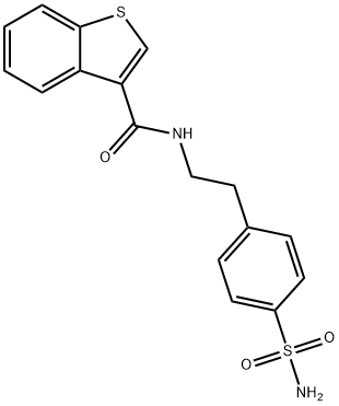 N-[2-(4-sulfamoylphenyl)ethyl]-1-benzothiophene-3-carboxamide Structural