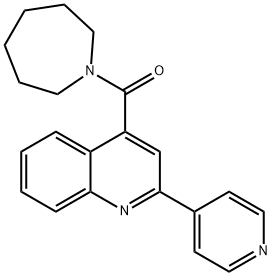 azepan-1-yl-(2-pyridin-4-ylquinolin-4-yl)methanone Structural
