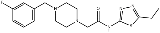 N-(5-ethyl-1,3,4-thiadiazol-2-yl)-2-[4-[(3-fluorophenyl)methyl]piperazin-1-yl]acetamide Structural