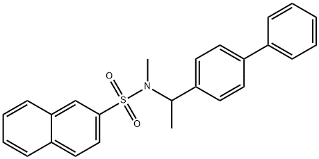 N-methyl-N-[1-(4-phenylphenyl)ethyl]naphthalene-2-sulfonamide Structural