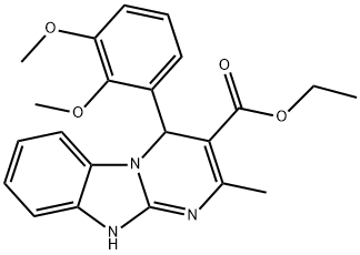 ethyl 4-(2,3-dimethoxyphenyl)-2-methyl-1,4-dihydropyrimido[1,2-a]benzimidazole-3-carboxylate Structural