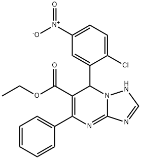 ethyl 7-(2-chloro-5-nitrophenyl)-5-phenyl-1,7-dihydro-[1,2,4]triazolo[1,5-a]pyrimidine-6-carboxylate Structural