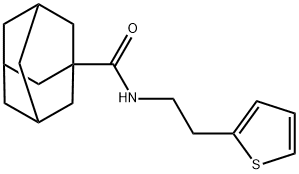 N-(2-thiophen-2-ylethyl)adamantane-1-carboxamide Structural