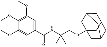 N-[1-(1-adamantyloxy)-2-methylpropan-2-yl]-3,4,5-trimethoxybenzamide Structural
