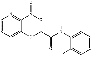 N-(2-fluorophenyl)-2-(2-nitropyridin-3-yl)oxyacetamide Structural