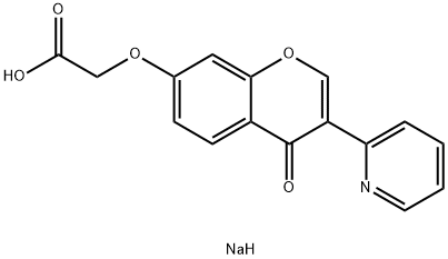 sodium 2-(4-oxo-3-pyridin-2-ylchromen-7-yl)oxyacetate Structural