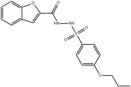 N'-(4-propoxyphenyl)sulfonyl-1-benzofuran-2-carbohydrazide Structural