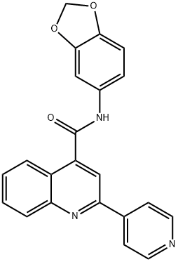 N-(1,3-benzodioxol-5-yl)-2-pyridin-4-ylquinoline-4-carboxamide Structural